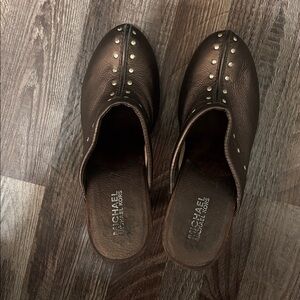 Michael Kors Brown Mules. Size 8.5.